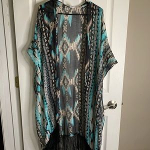 Tribal print shawl